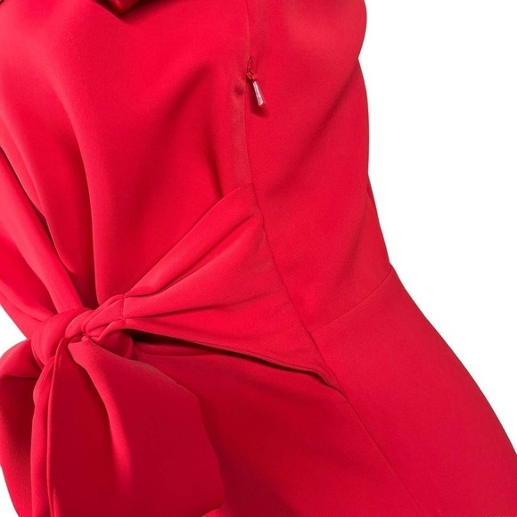 Jay Godfrey Blouse Tie Waist Surplice V-Neck Red 0 - Picture 8 of 12